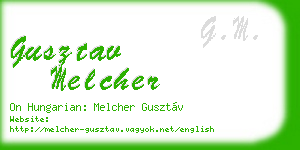 gusztav melcher business card